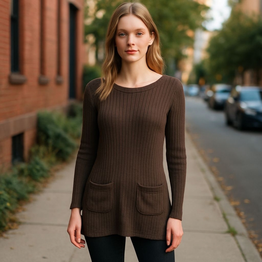 agnes b Soft Brown Sweater Size 2
